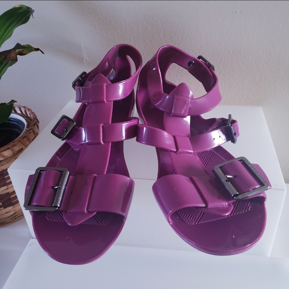 Burberry Purple Gladiator Jelly Sandals - 38 - Picture 10 of 11